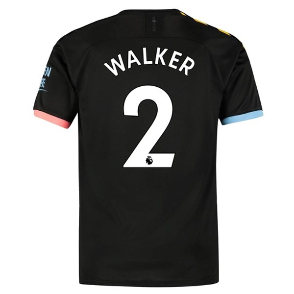 Camiseta Manchester City NO.2 Walker Segunda 2019-2020 Negro